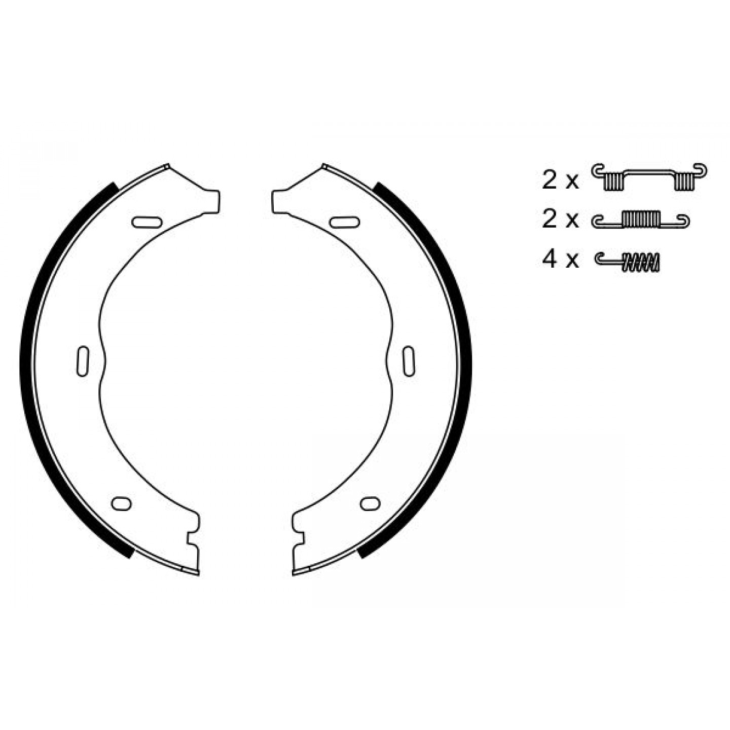 Brake Shoe Set, parking brake BOSCH 0 986 487 718