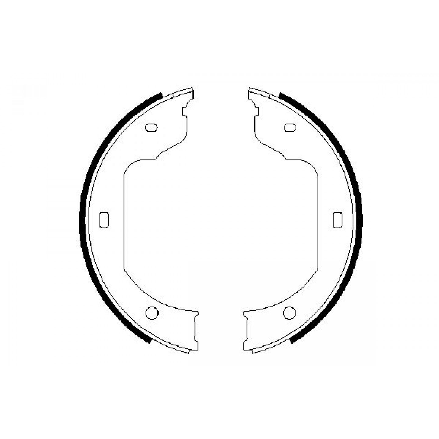 Brake Shoe Set, parking brake BOSCH 0 986 487 625