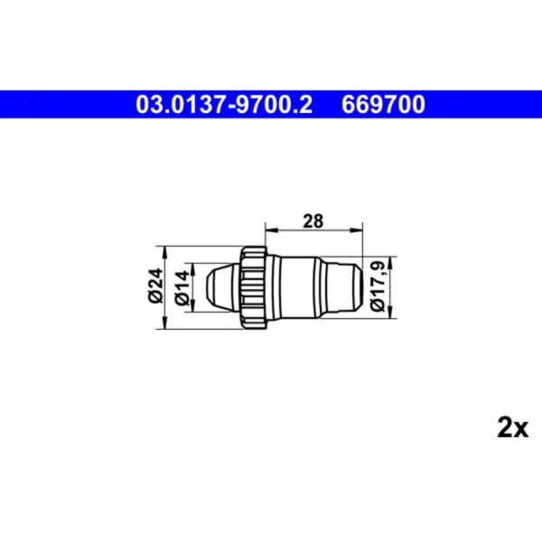 Accessory Kit, parking brake shoes ATE 03.0137-9700.2