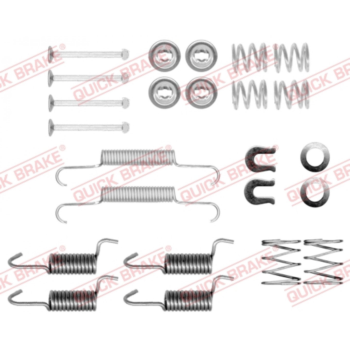 Accessory Kit, parking brake shoes QUICK BRAKE 105-0010