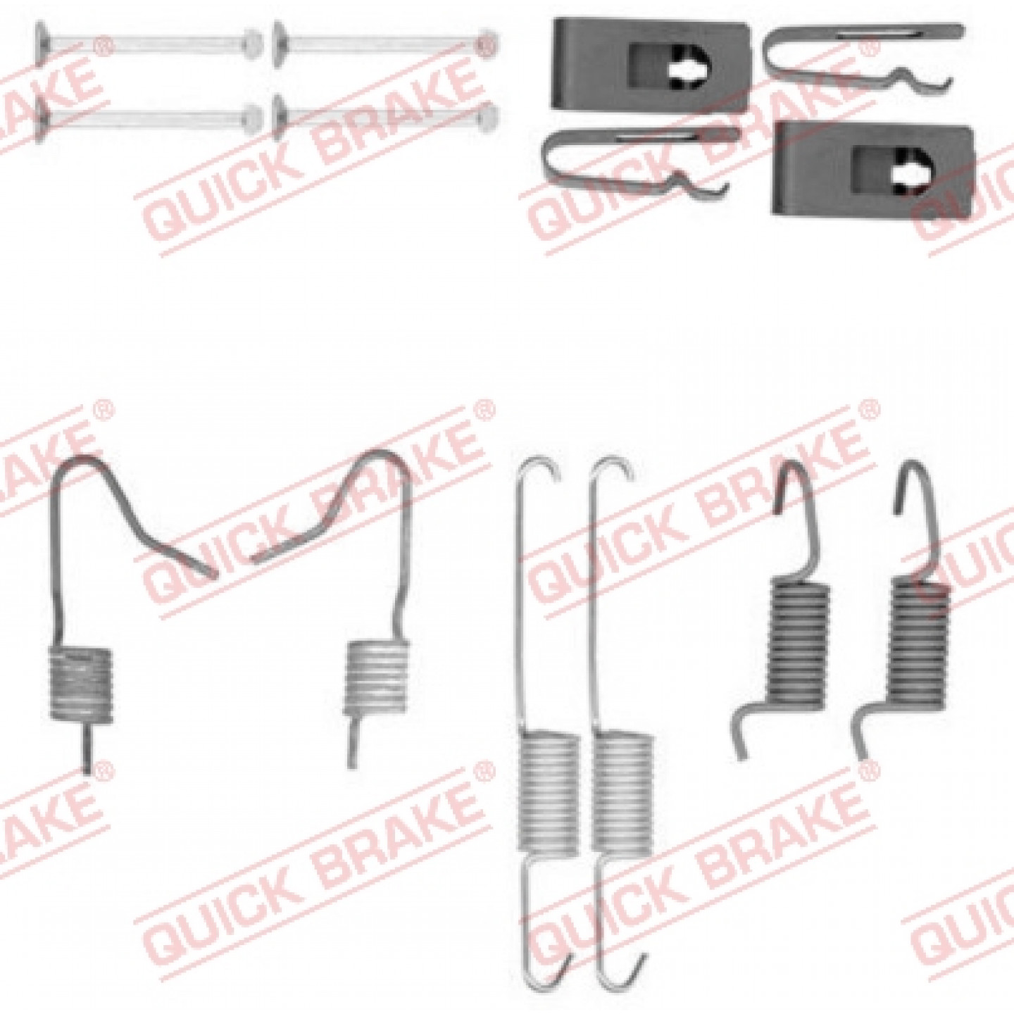 Accessory Kit, parking brake shoes QUICK BRAKE 105-0898