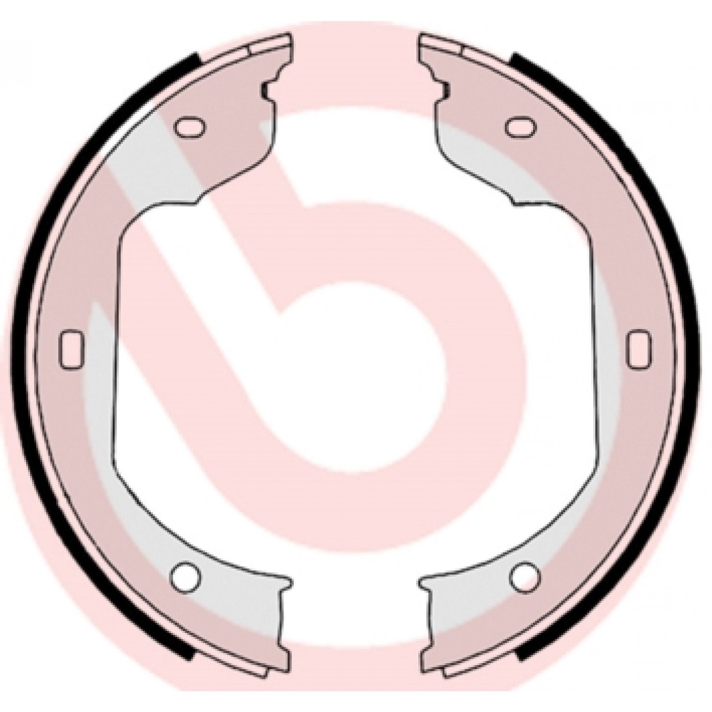 Brake Shoe Set, parking brake BREMBO S 06 511