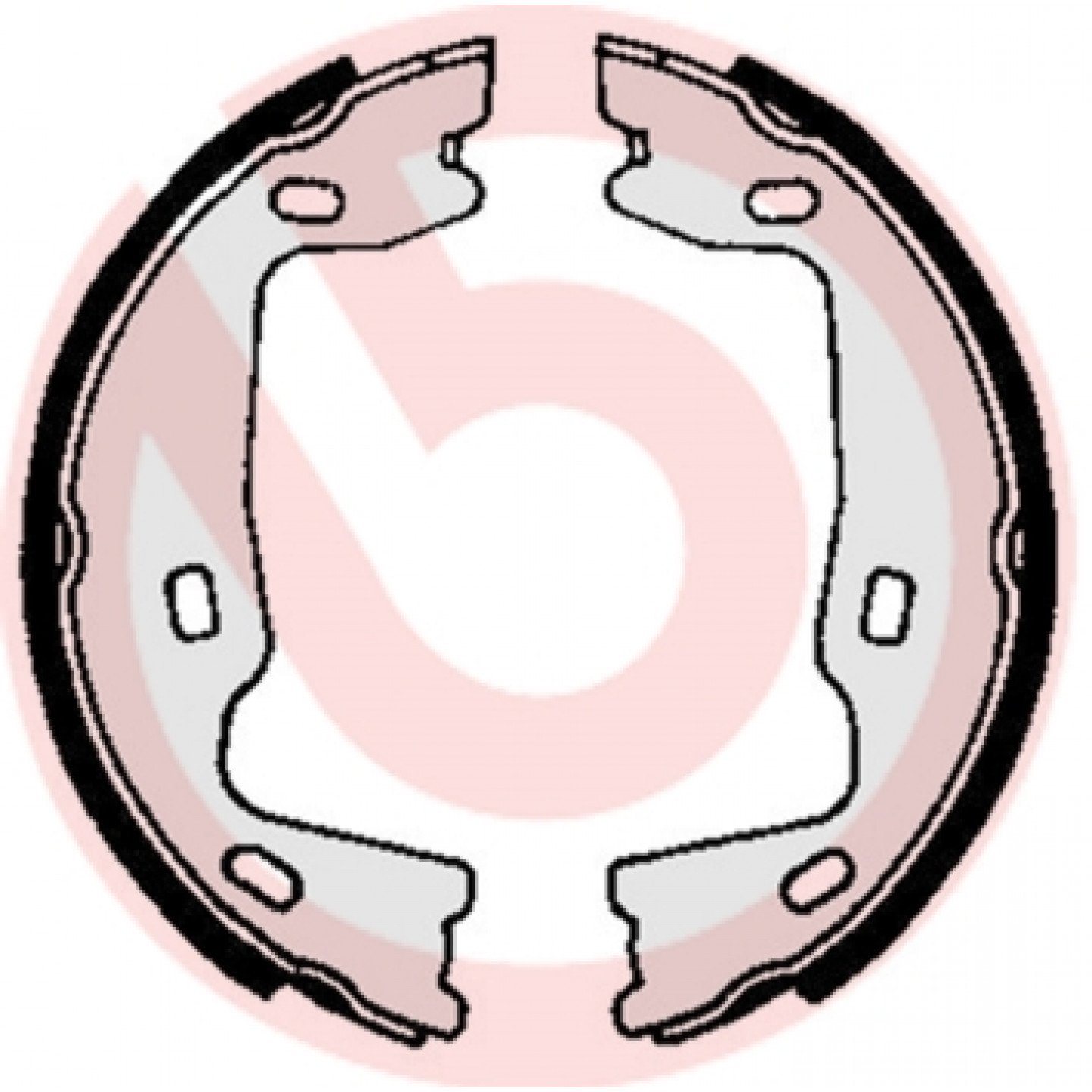 Brake Shoe Set, parking brake BREMBO S 59 521