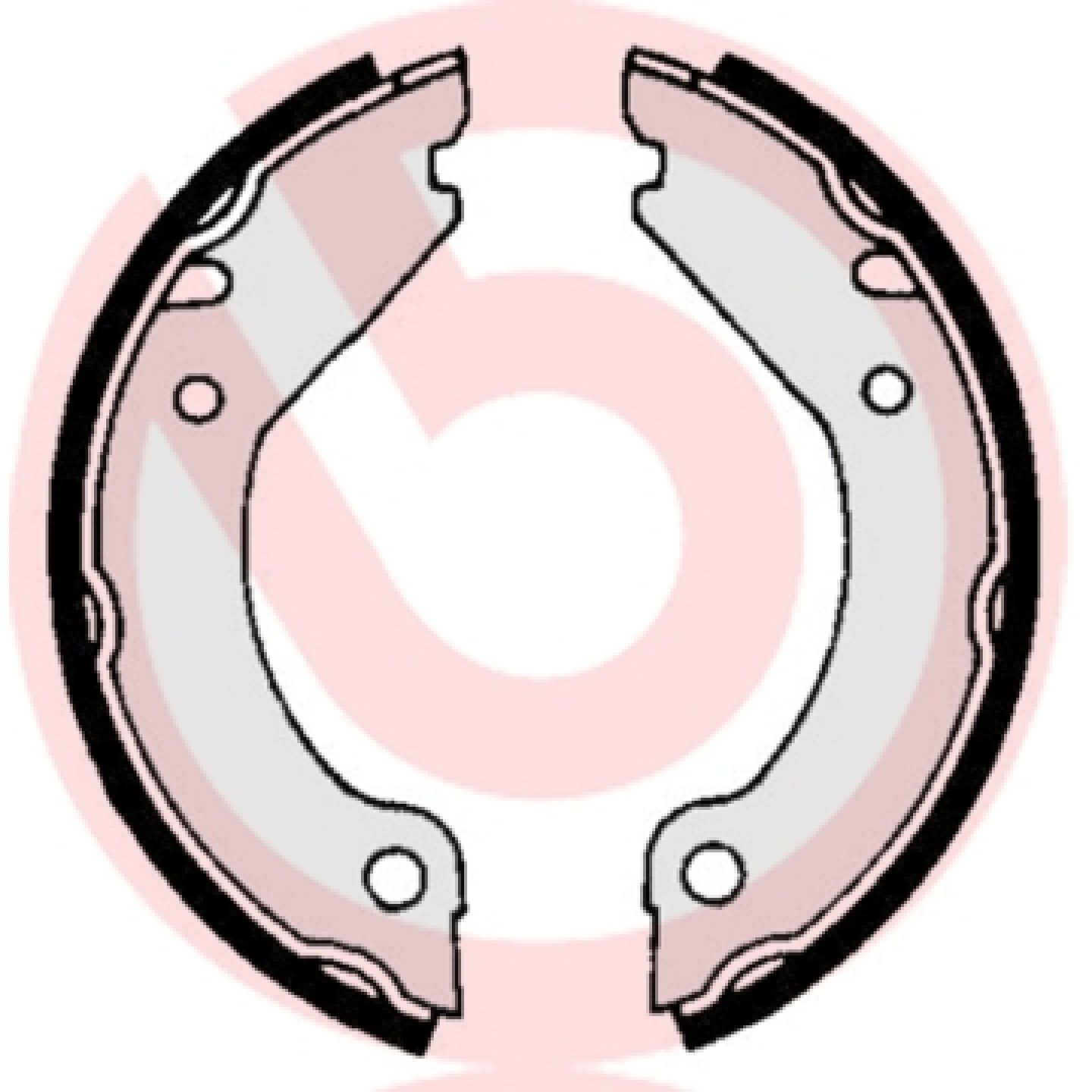 Brake Shoe Set, parking brake BREMBO S 86 501